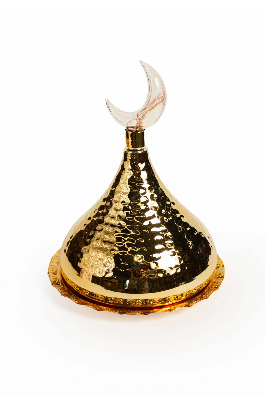 Crescent Dome Date Bowl β Hammered Gold Edition