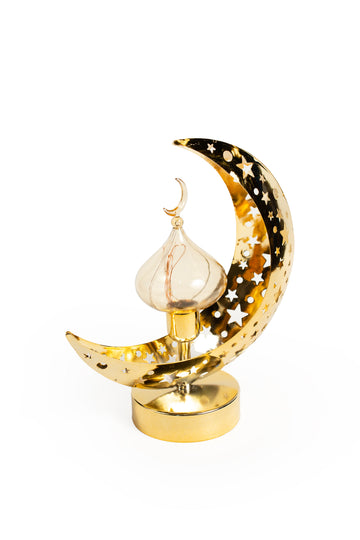 Golden Dome Crescent Lamp