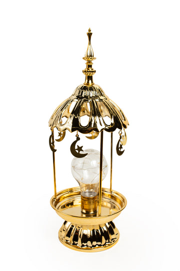 Golden Crescent Lantern Lamp