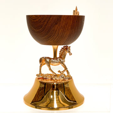 Imperial Stallion Bakhoor Burner” – Multi-Material Design with Ash Disposal