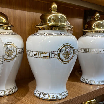 versace vase white ( design 1)