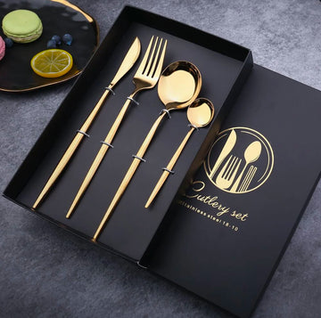 LuxeRoyal Gold 4-Piece Cutlery Set