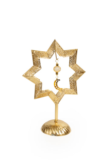 Golden Star & Crescent Table Ornament