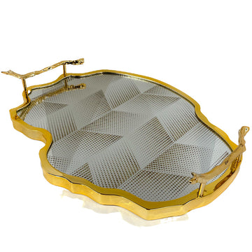 KANZ Gold-Inlay Tray – Geometric Mesh Design