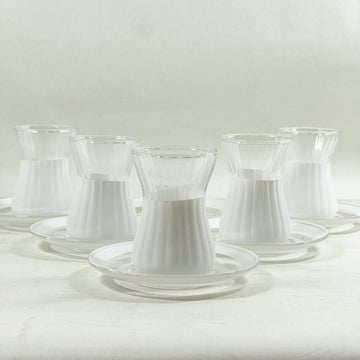 KANZ Istikan – Frosted Stripe Glass (6 pcs)