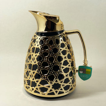 Kanz – Signature Geometric Flask (1L Black & Gold)