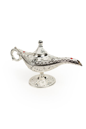 Oriental Silver Genie Lamp – Decorative Collectible