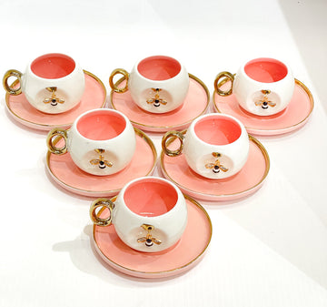 Blush Bee Coffee Cup Set