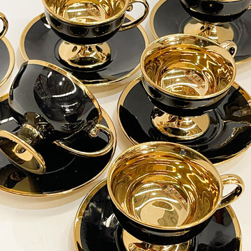 Onyx Chalice Turkish Coffee Cup Set