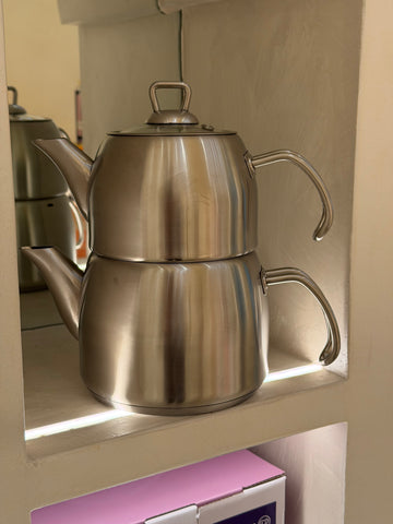Silver Matt Double Kettle