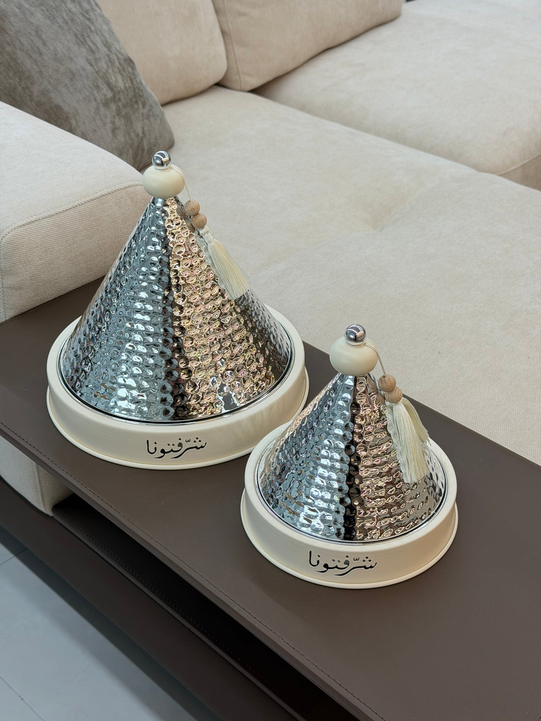 Qamar Al Diyafa – Date & Dessert Bowl (Silver Edition) Large