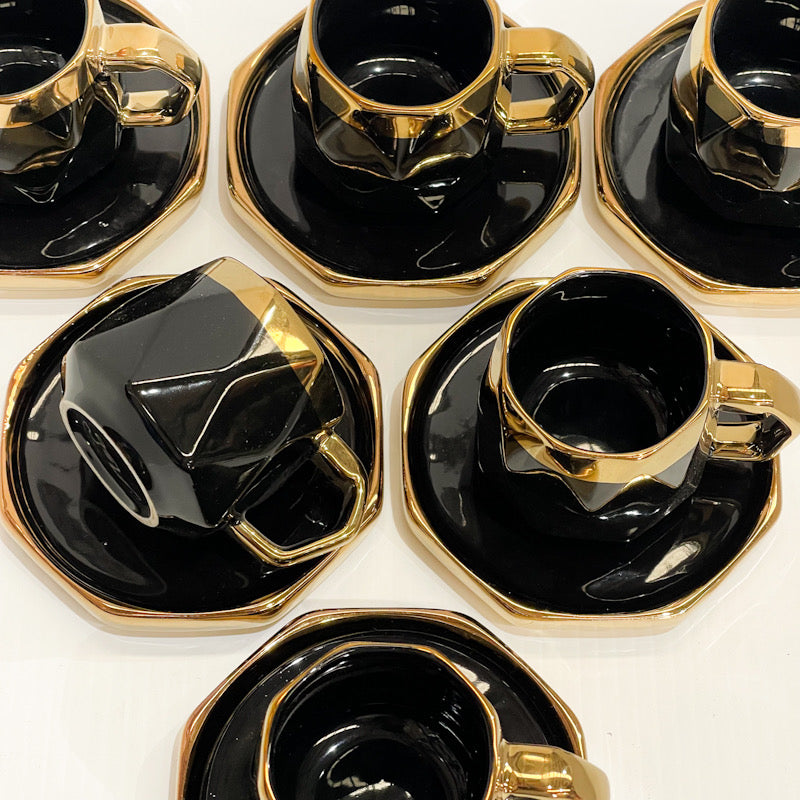 Onyx Luxe Coffee Cup Set