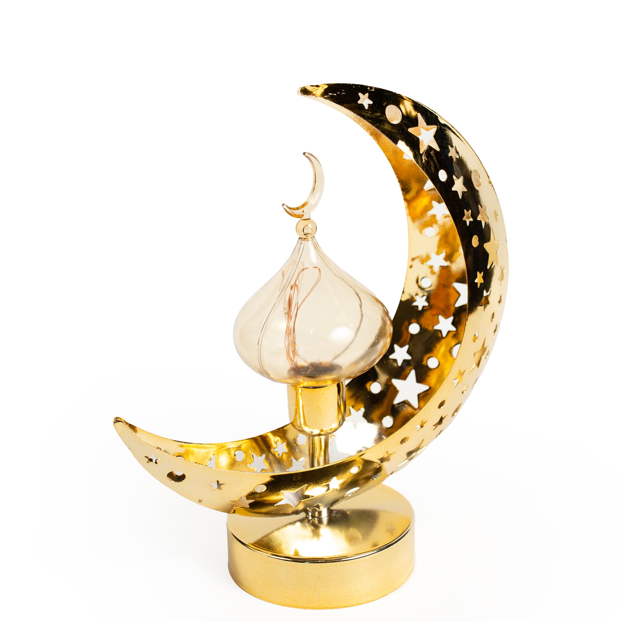 Golden Dome Crescent Lamp