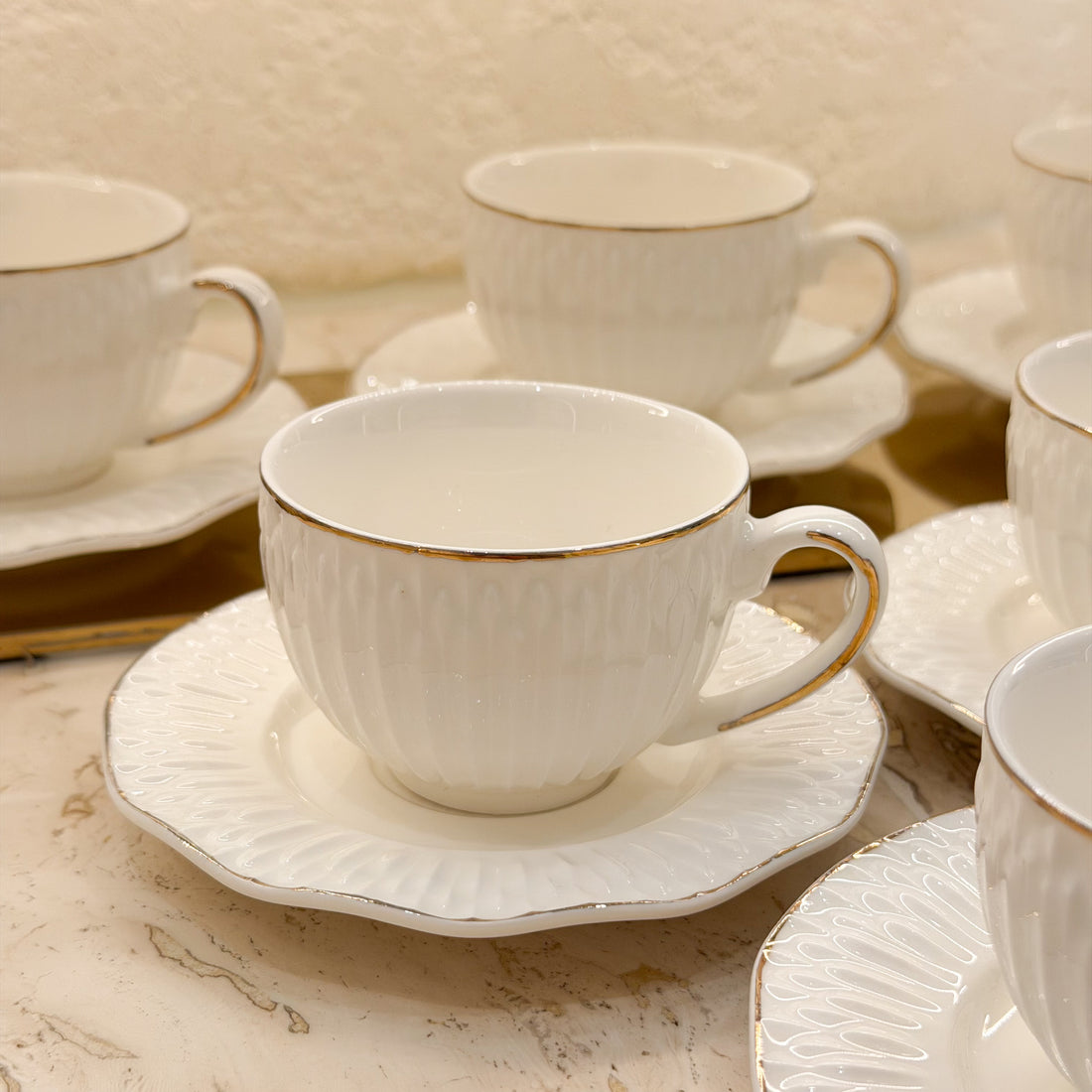 6 Sultan Gold Embossed Set