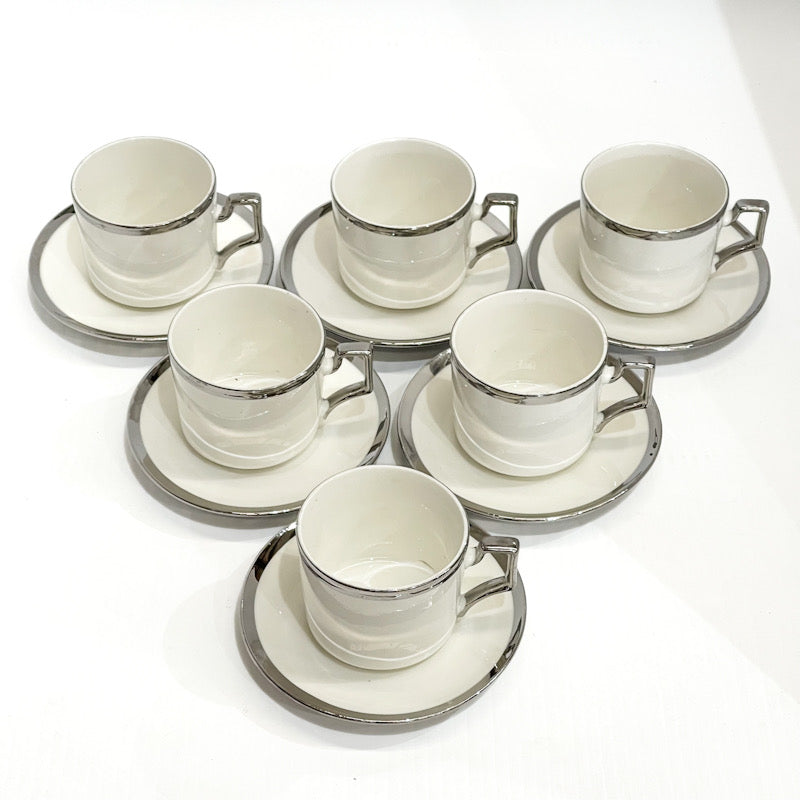 Luna Silver Coffee Cup Set