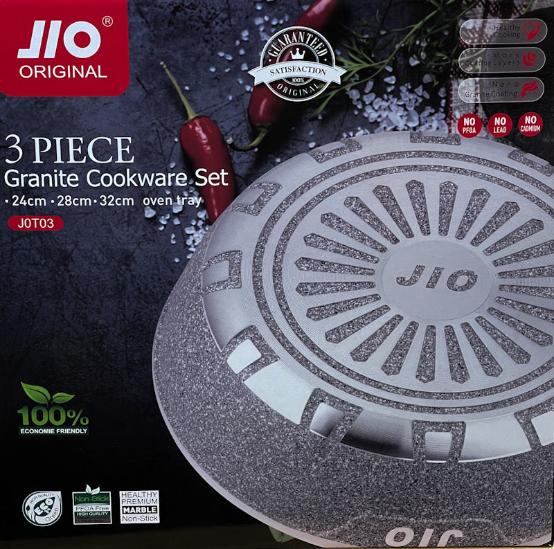 JIO Original 3-Piece Granite Non-Stick Oven Tray Set