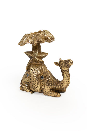 Golden Oasis Camel Décor Piece