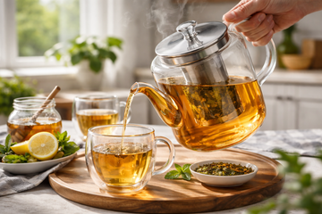 Borosilicate Glass Teapot – 1000ml with Stainless Steel Lid & Infuser
