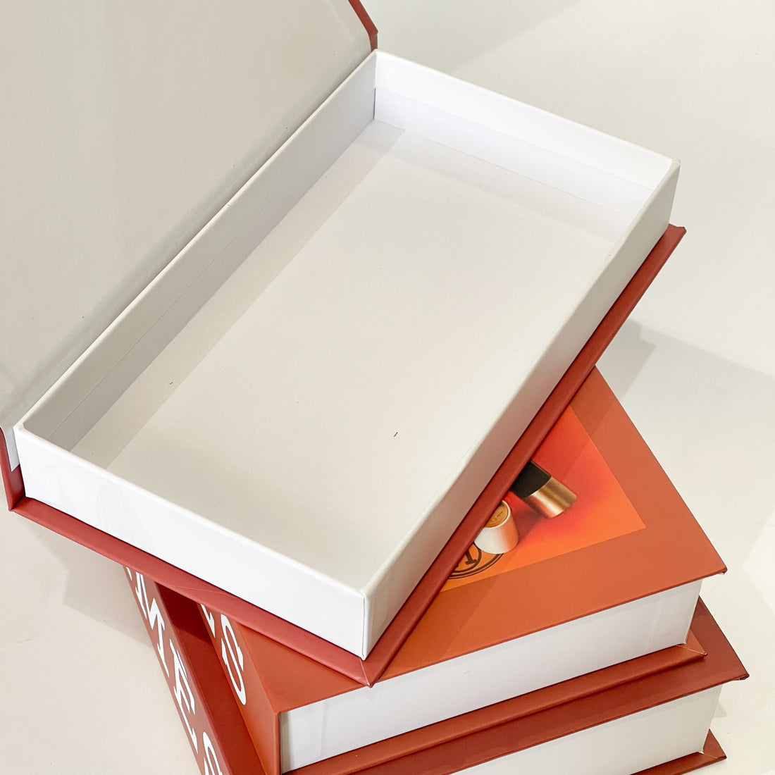Faux Book Storage Set – Red Luxe Edition (Set of 3)
