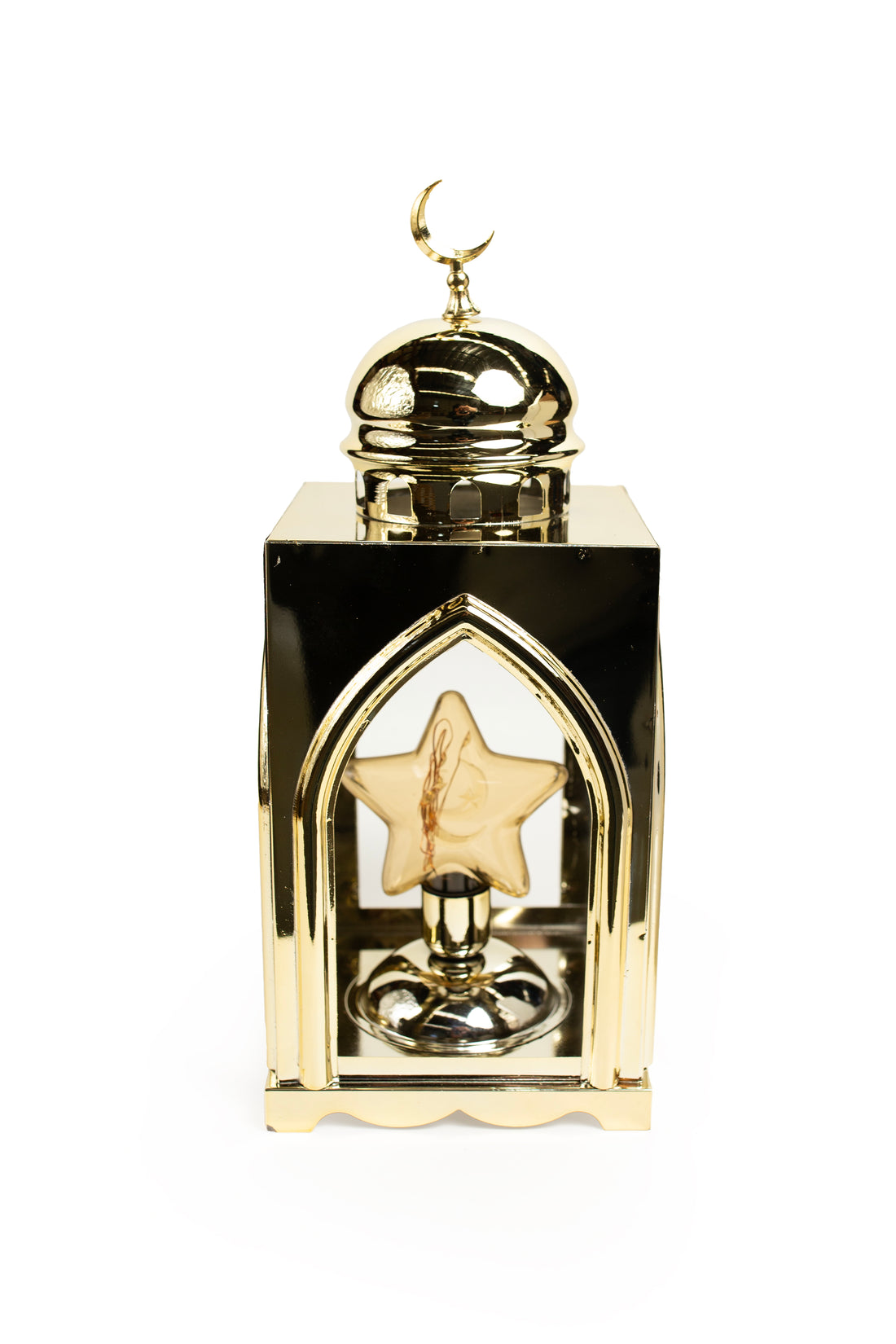 Golden Ramadan Lantern with Star Light