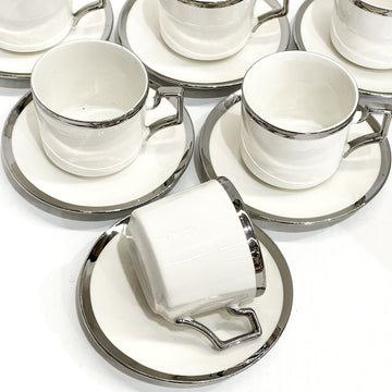 Luna Silver Coffee Cup Set