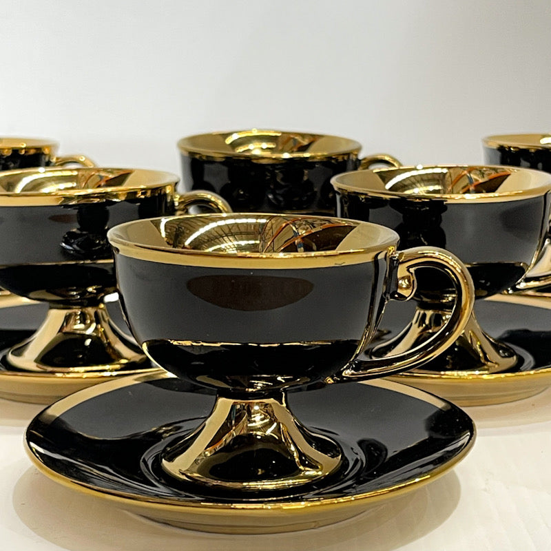 Onyx Chalice Turkish Coffee Cup Set