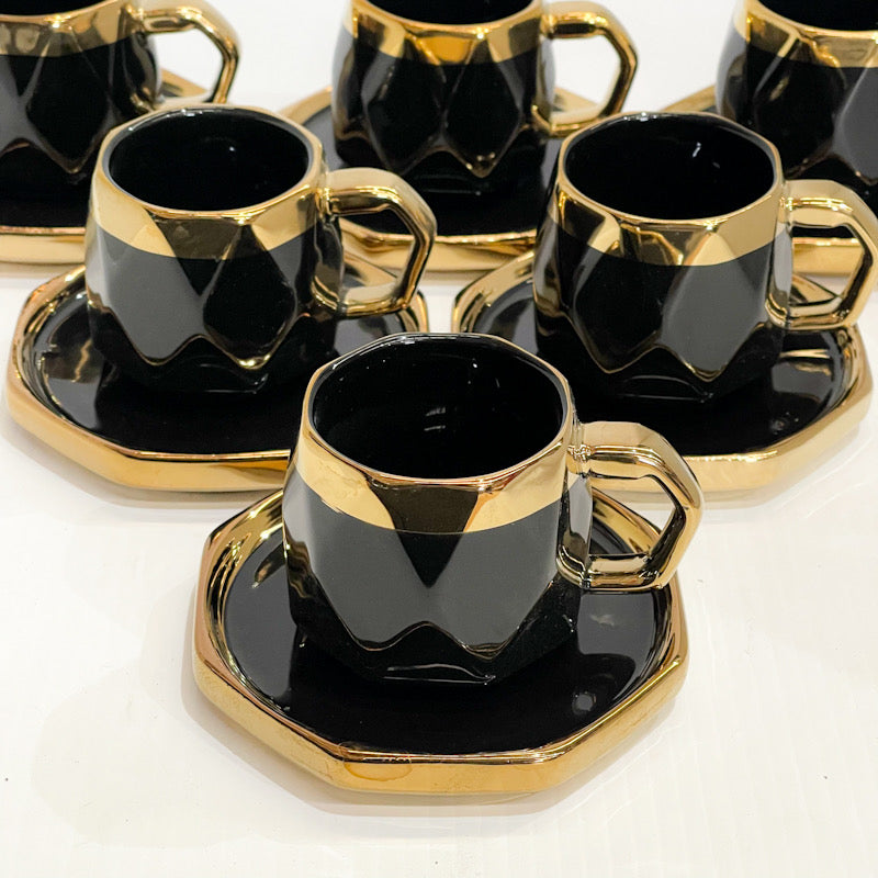 Onyx Luxe Coffee Cup Set