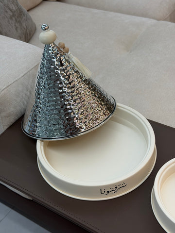 Qamar Al Diyafa – Date & Dessert Bowl (Silver Edition) Large