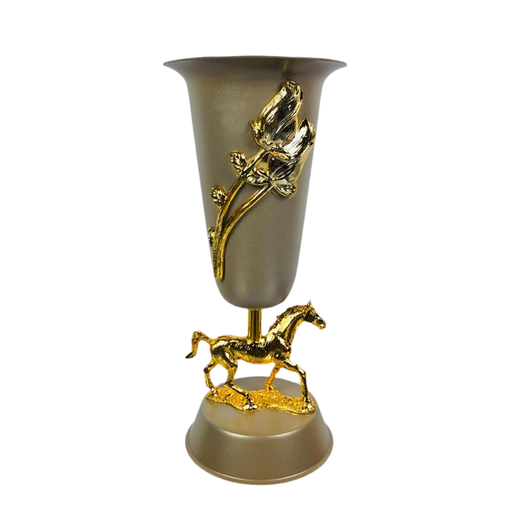 Golden Derby Incense Burner – Elegant Horse & Floral Design