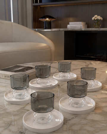 Pre-order Arriving July 2026 - Obsidian Tea Cup Set – Set of 6