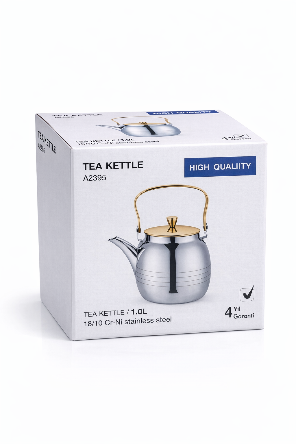 Stainless Steel Tea Kettle – 1.0L Modern Kitchen Edition (Model A2395)