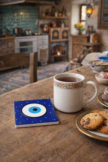 Nazar Blue Porcelain Coaster