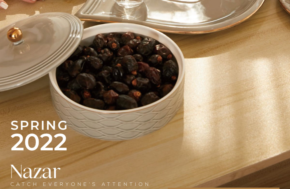 Pearl Luxe Date & Sweets Bowl – Sophisticated Grey & Gold Design