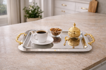 Sultan Serving Tray Set – Gold Edition (3 Piece Set)