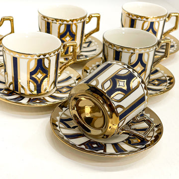 Sapphire Royale Coffee Cup Set