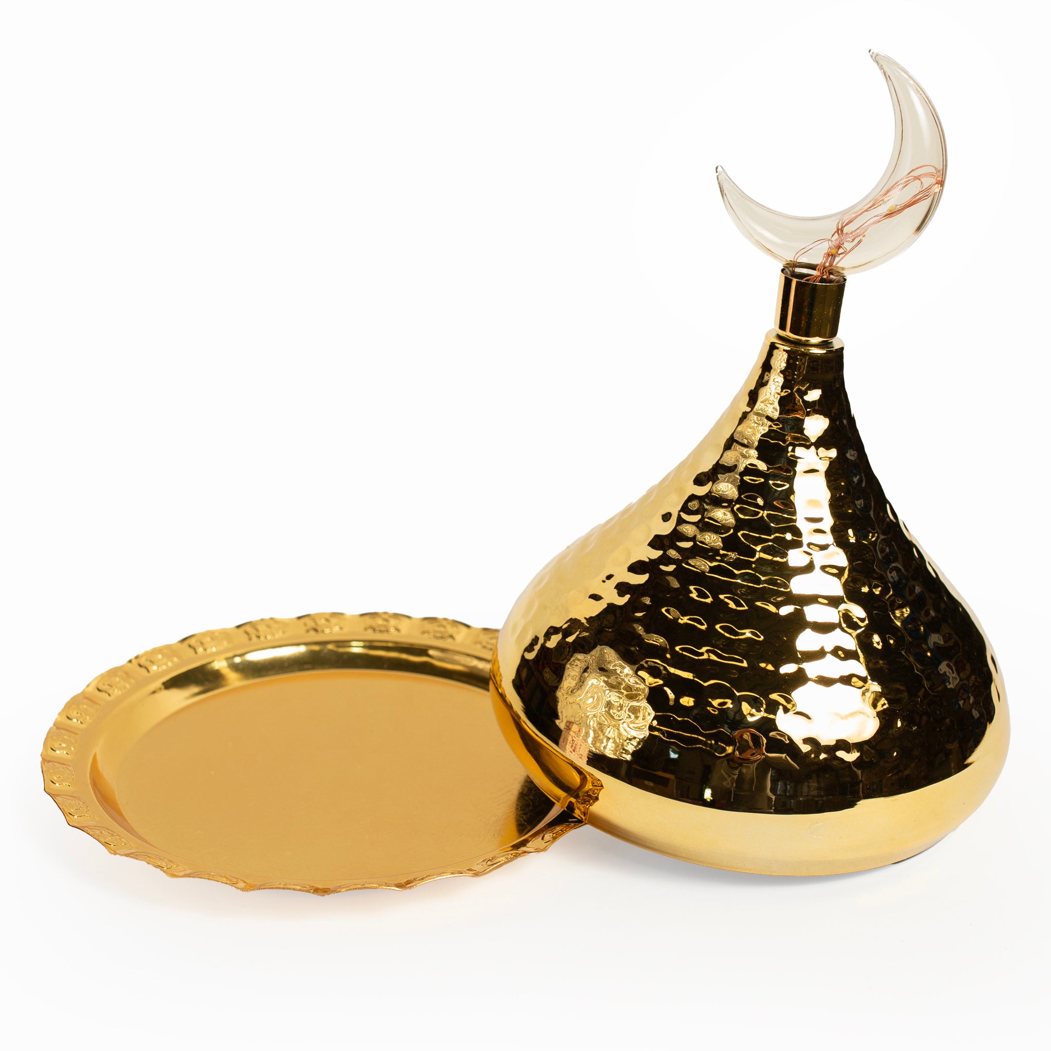 Crescent Dome Date Bowl – Hammered Gold Edition