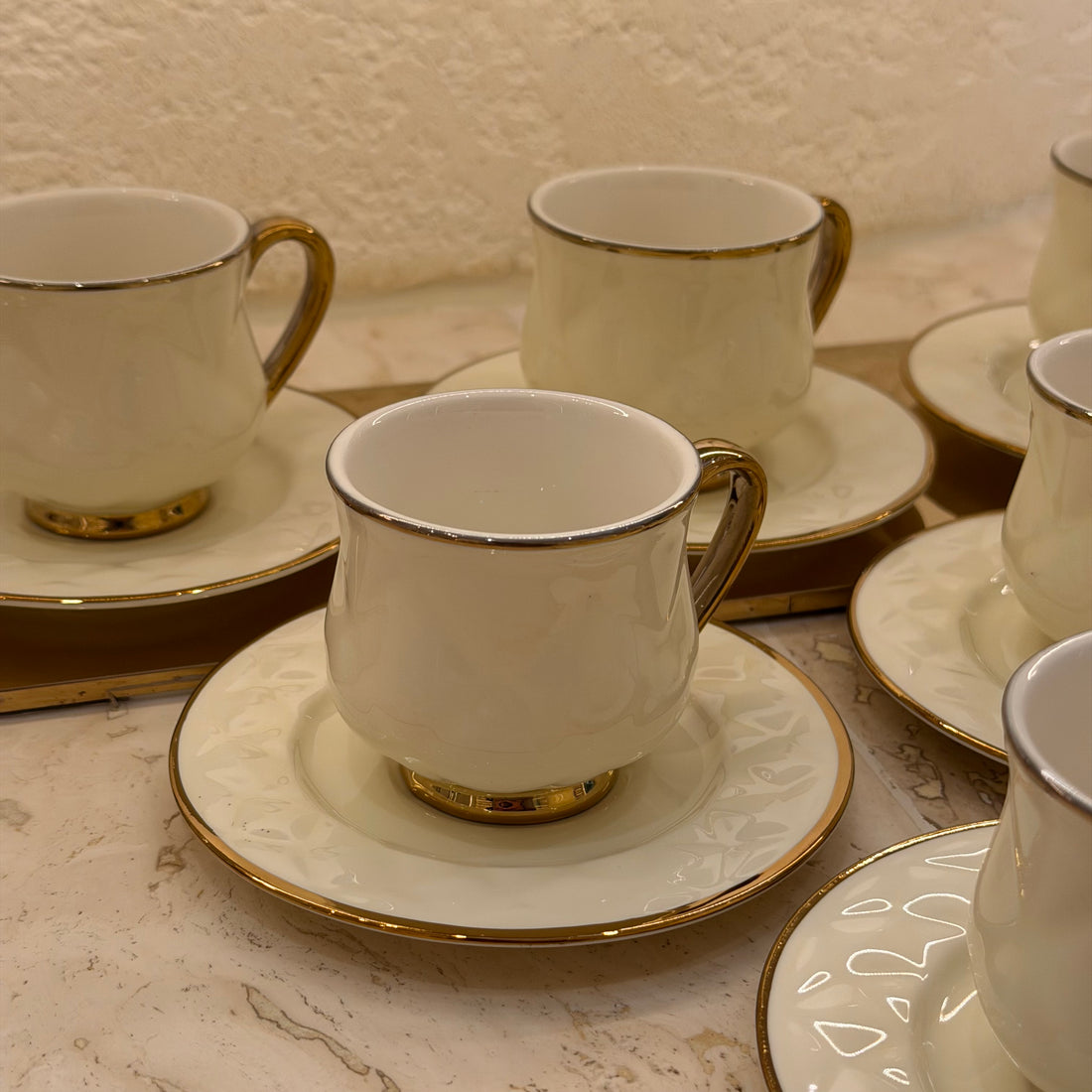 Imperial Gold Trim Turkish Coffee Set