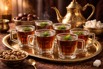 Classic Glass Tea Cups with Handle – 6 Piece Set