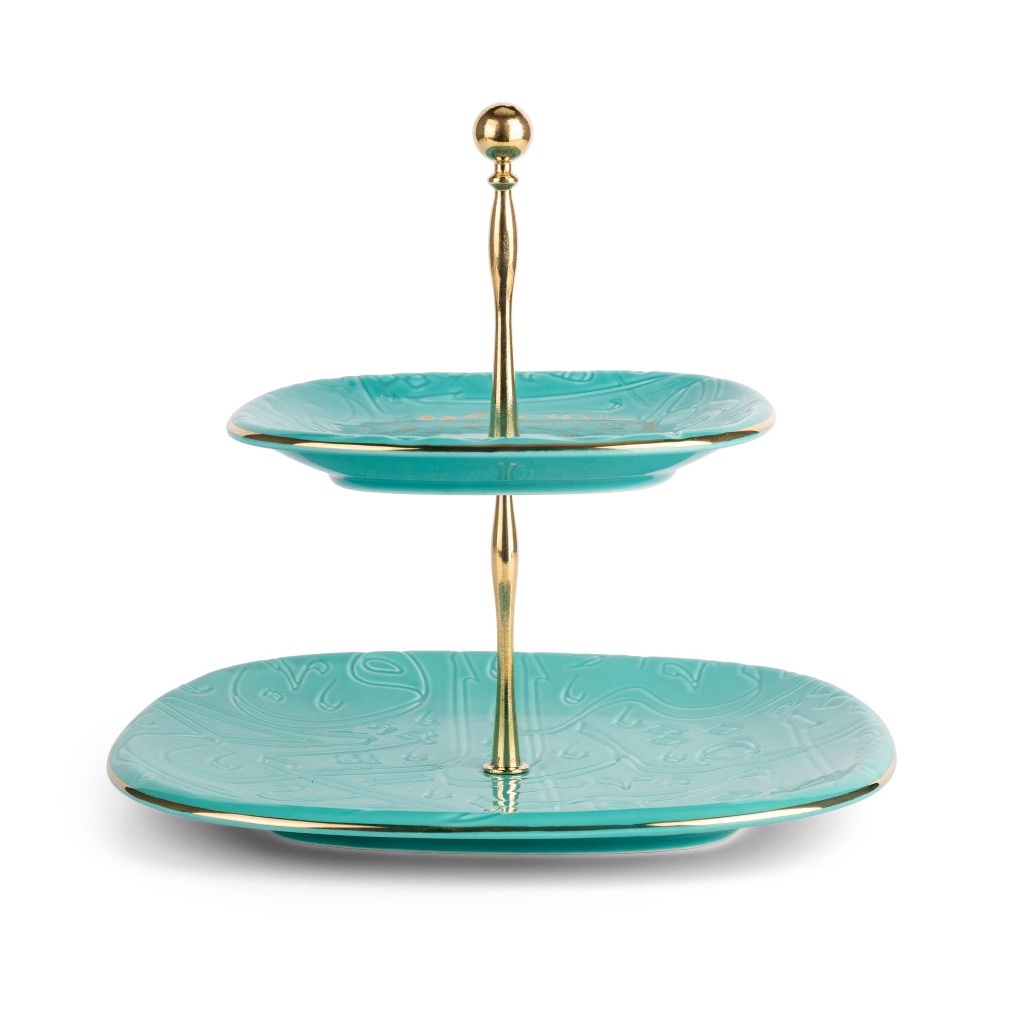 Zuwar 2 Tier Serving Stand (Blue)