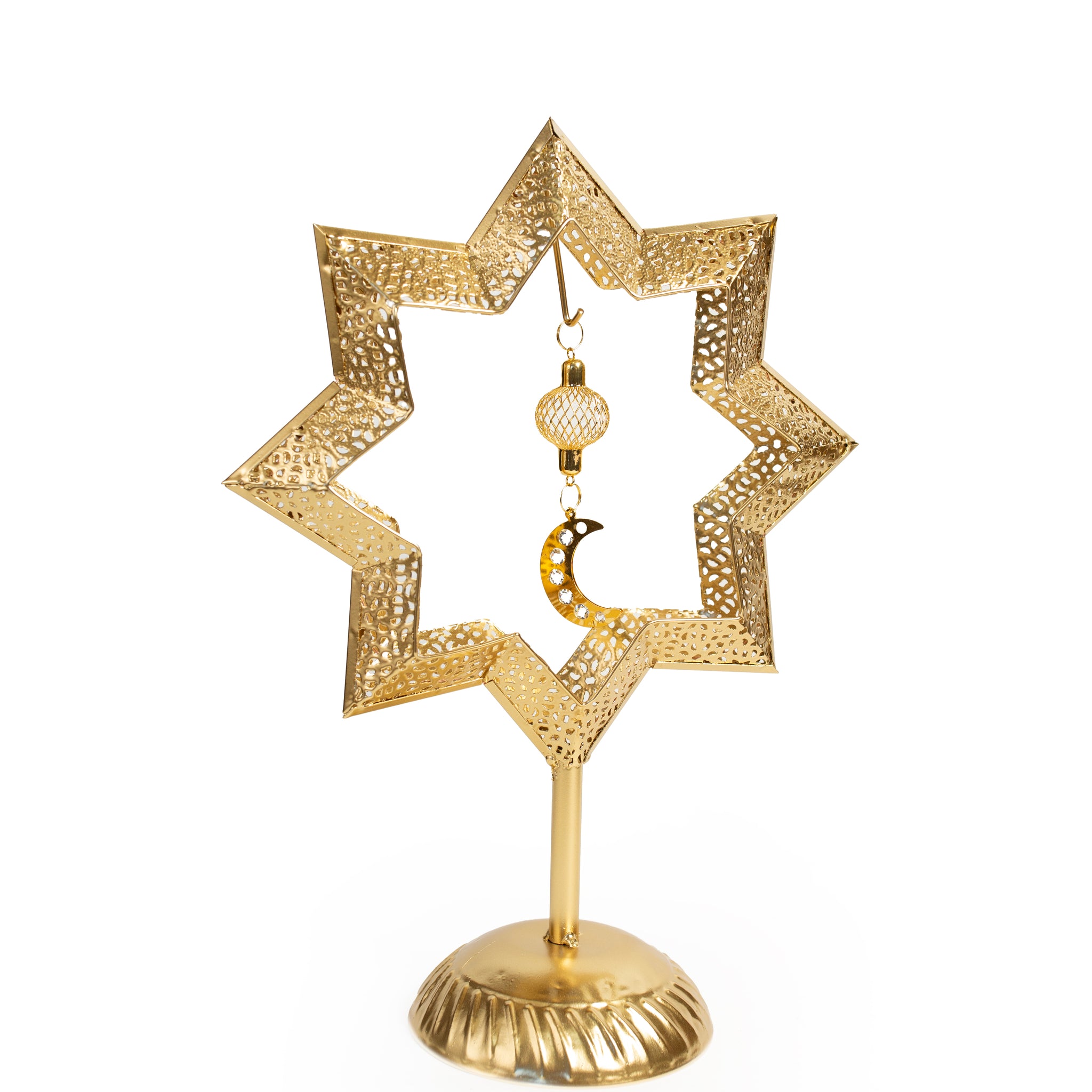 Golden Star & Crescent Table Ornament