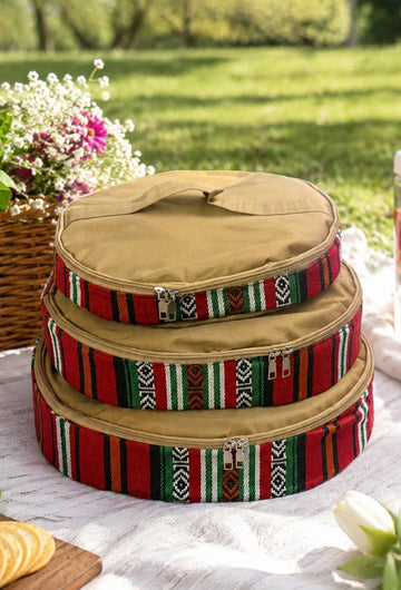 KANZ Majlis Round Thermal Bags – Heritage Set of three