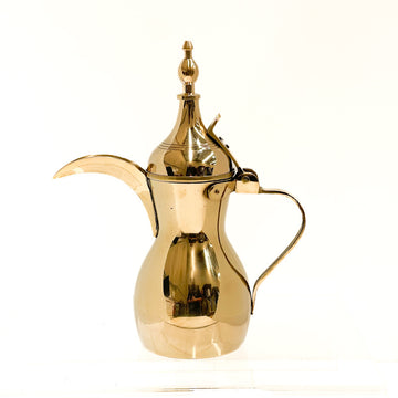 Traditional 11-Inch Brass Dallah – Authentic Arabic Coffee Pot