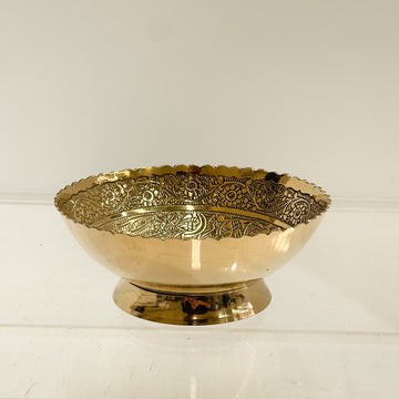 Handcrafted 4-Inch Brass Bowl Elegant Engraved Serving Dish