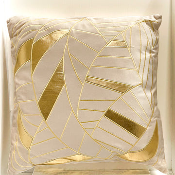 Kanz Celestial Gold Cushion – 45x45cm with Synthetic Feather Insert