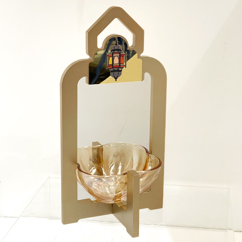 Elegant Ramadan-Themed Decorative Stand – Lantern Design Accent Piece