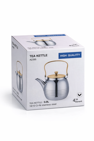 Stainless Steel Tea Kettle 3.0L – High Quality (Model A2395)