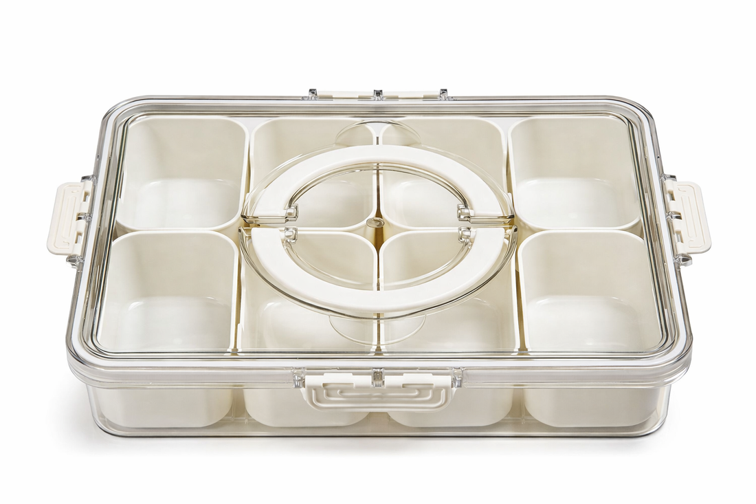 Multi-Compartment Snack & Storage Organizer Box (9 Section)