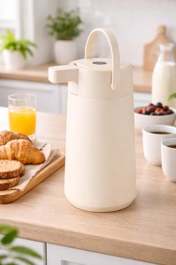 6 PCS Carton. Pump Vacuum Flask – Cream (2.5L)