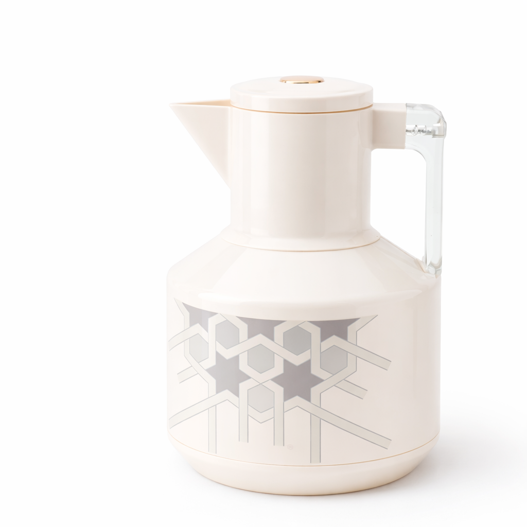 Vacuum Flask – Cream Pattern (1L)