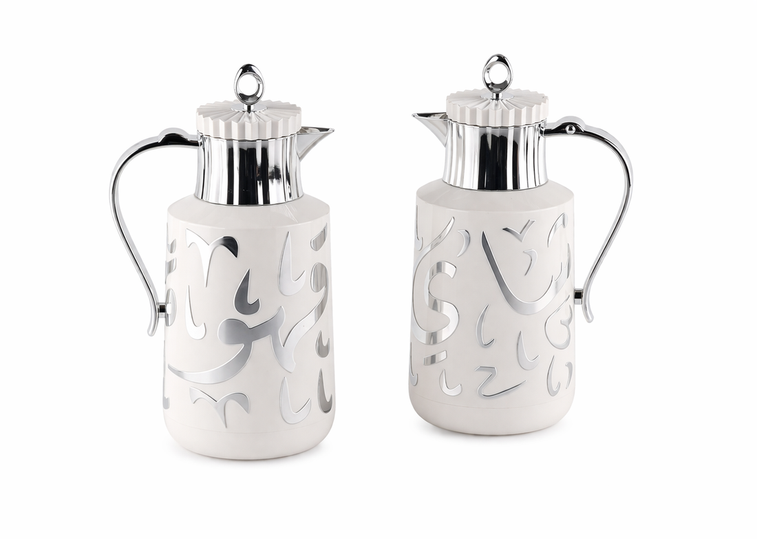 Royal Vacuum Flask Set – Silver Edition (1L)